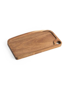 Tagliere in legno di acacia con bordo e manico
