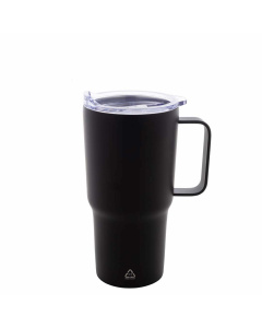 Tazza termica 600 ml in acciaio riciclato con coperchio in plastica