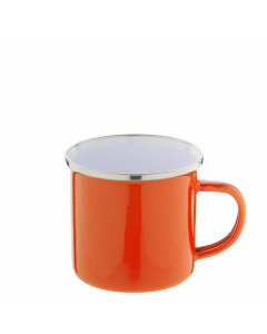 Tazza vintage 300 ml in metallo smaltato con bordo inox