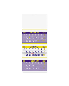 Calendario trittico fluo | 33x79cm
