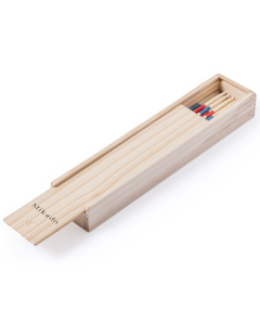 Gioco Mikado in legno con 41 bastoncini e scatola