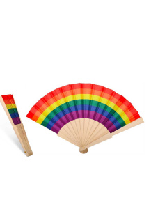 Ventaglio con motivo arcobaleno