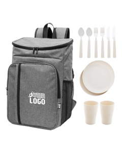 Zaino da picnic termico in RPET con set per 2 persone