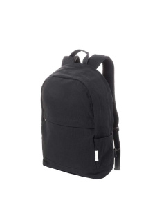 Zaino in tela riciclata con scomparto imbottito per laptop e tasca antifurto