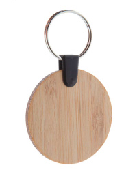Portachiavi in bambù con anello in metallo