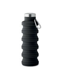 Borraccia in silicone pieghevole con moschettone 500 ml