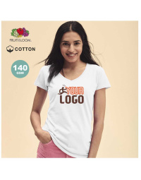 T-Shirt Scollo V Donna Fruit of the Loom personalizzabili