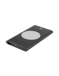 Power bank colorato wireless rapido in alluminio riciclato, 4000 mAh