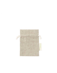 Sacchetto in cotone organico con chiusura coulisse 10x14cm