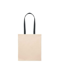 Borsa shopping in cotone con manici colorati 140gr