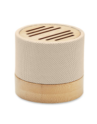 Speaker wireless RPET con Led e finitura bamboo