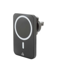 Supporto magnetico per auto in ABS riciclato con caricatore wireless