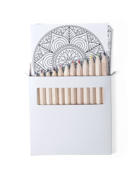 Set 12 matite colorate e 12 disegni mandala
