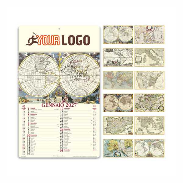 Calendario illustrato antiche mappe