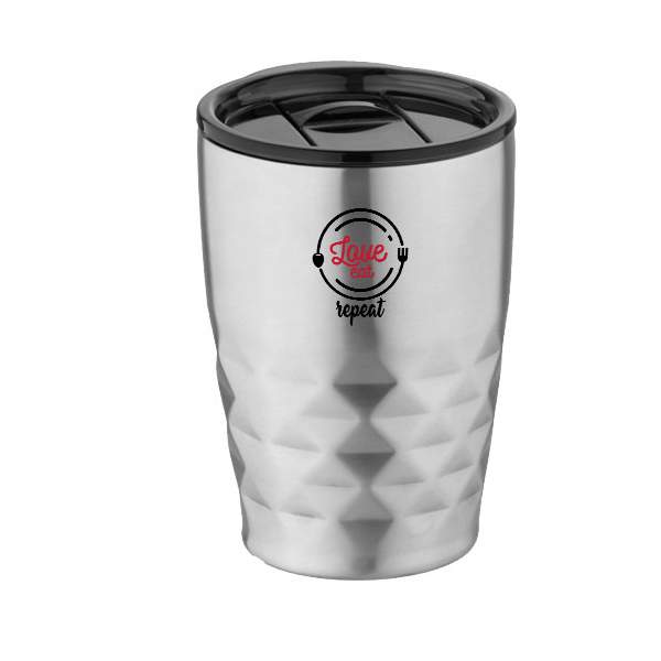 Bicchiere termico Geo da 350 ml con logo