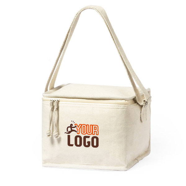Borsa frigo in cotone con logo