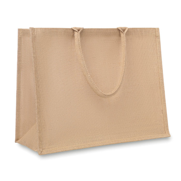 Borsa shopper in juta con manici tubolari