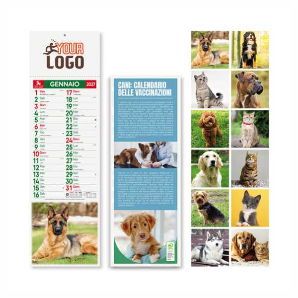 Calendario silhouette cani e gatti con logo