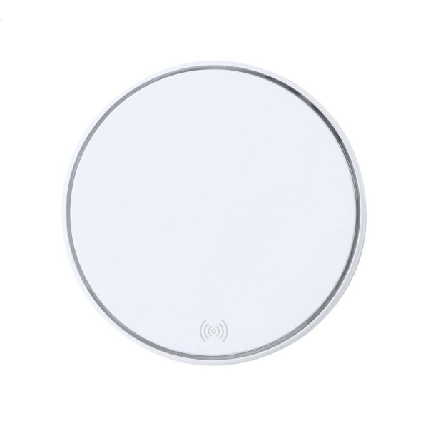 Caricabatterie rapido wireless 15w in plastica bianco