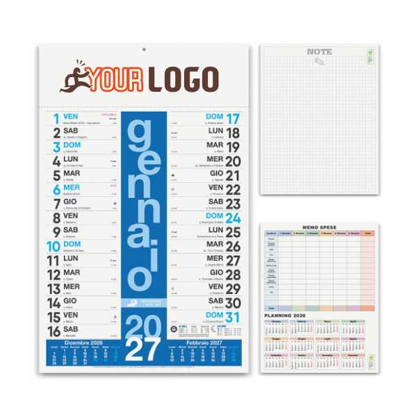 Calendario olandese con planning personalizzato