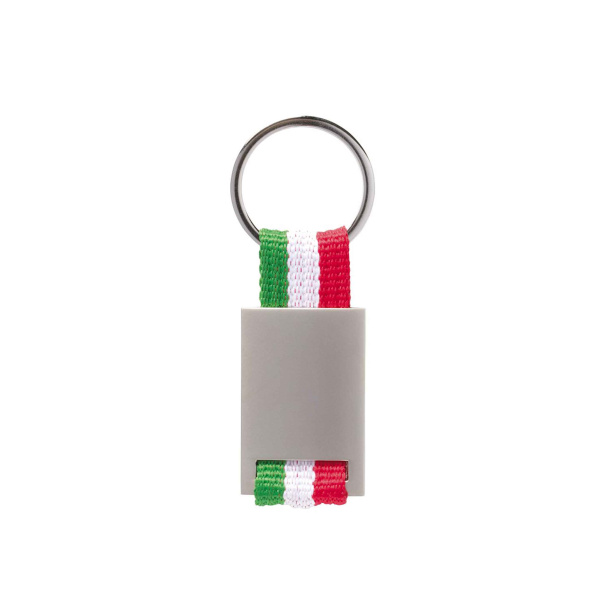 Portachiavi Italia in metallo e poliestere 