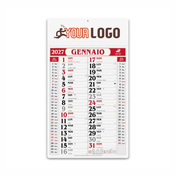Calendario olandese mensile maxi personalizzabile