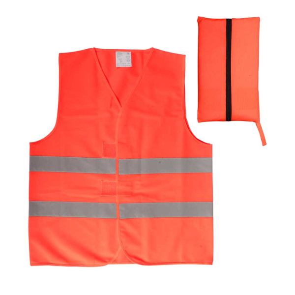 Gilet in poliestere ad alta visibilità con custodia