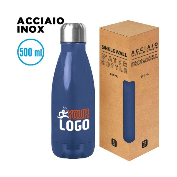 Borraccia colorata da 500ml in acciaio inox