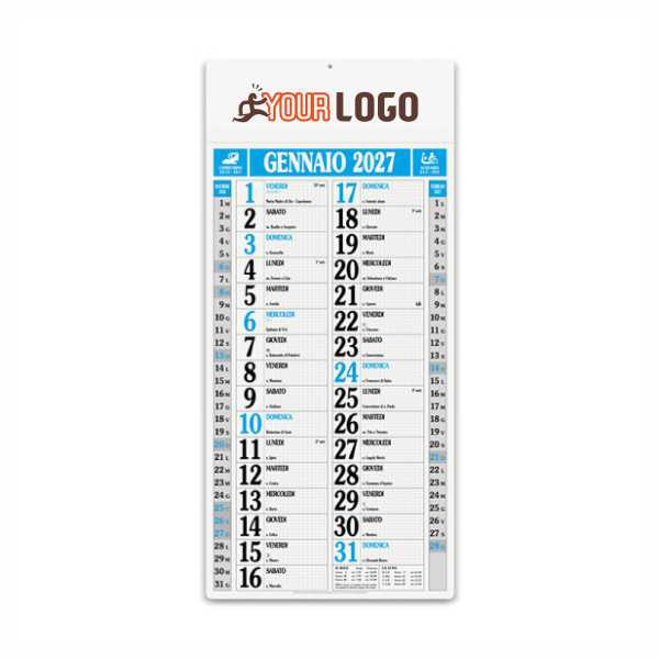 Calendario olandese da parete Magnum | 33x71 cm