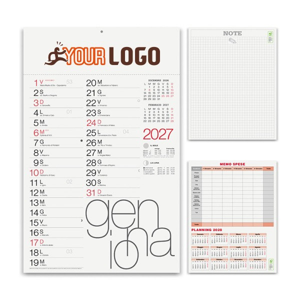 Calendario olandese mensile moderno | 30x47cm