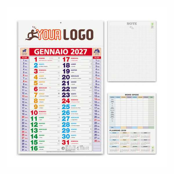 Calendario olandese multicolor | 30x47cm