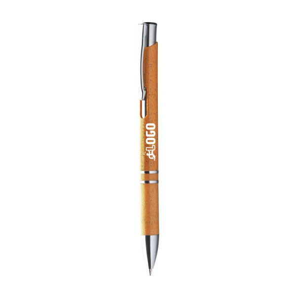 Penna a sfera personalizzabile in plastica ecologica con parti metalliche