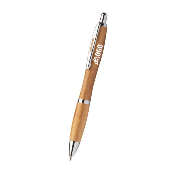 Penna classica in legno con refill blu