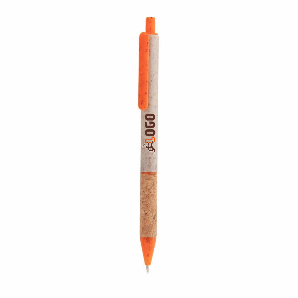Penna in plastica ecologica e impugnatura in sughero