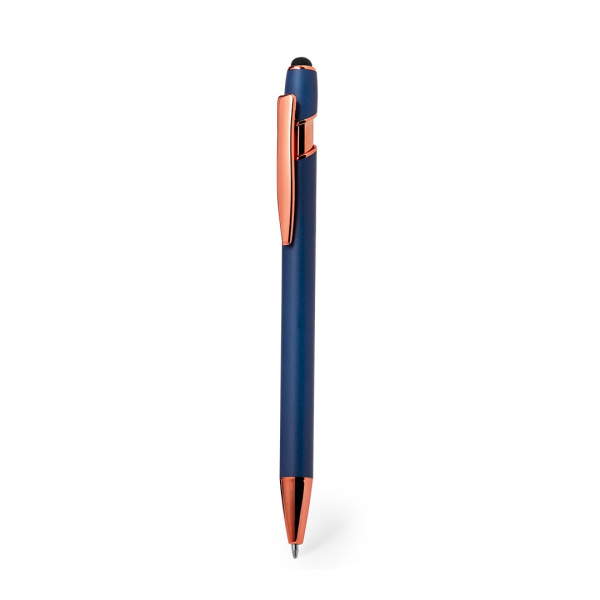 Penna touch in alluminio opaco e dettagli rame