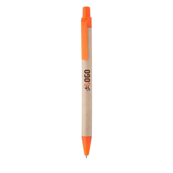 Penna a sfera in carta riciclata con refill blu
