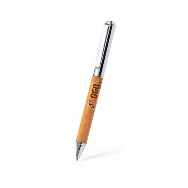 Set penna e roller in pelle riciclata