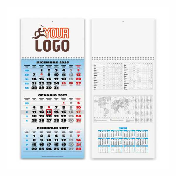 Calendario trittico classico