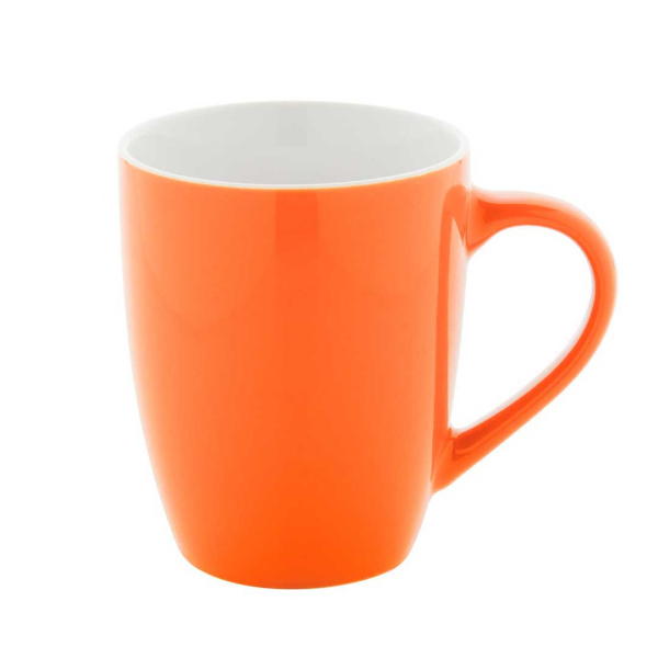 Tazza in ceramica colorata da 340 ml con interno bianco