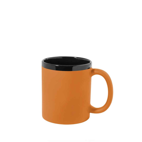 Tazza mug 300 ml soft touch da incidere con interno nero