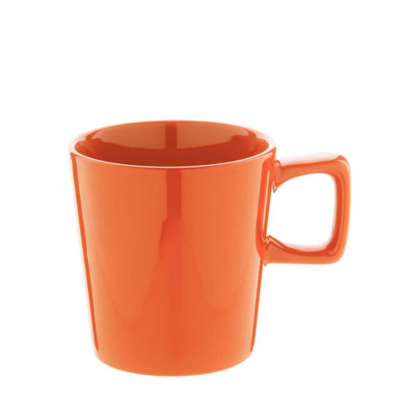 Mug in ceramica colorata e manico rettangolare 280 ml 