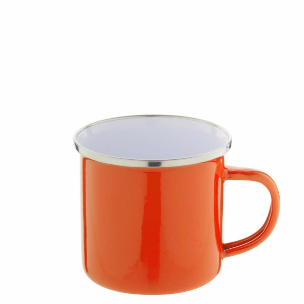 Tazza vintage 300 ml in metallo smaltato con bordo inox