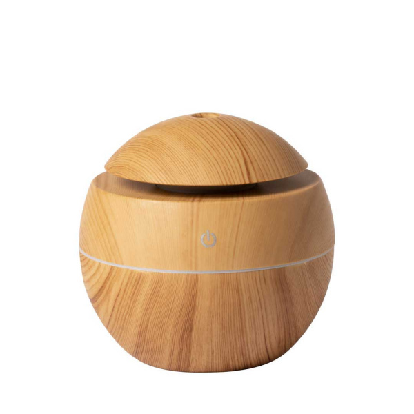 Umidificatore LED con finitura legno e serbatoio da 130 ml