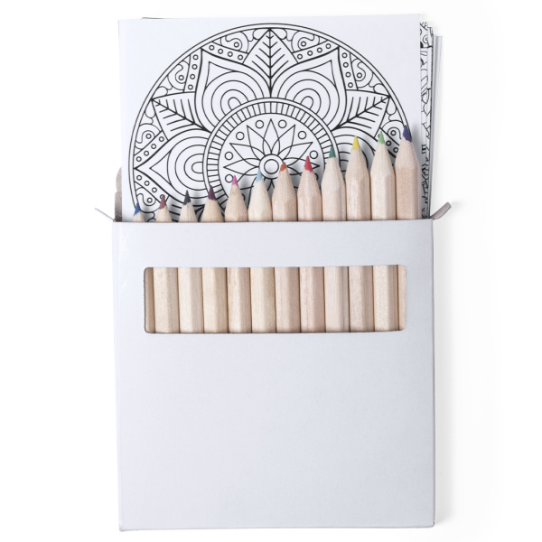 Set 12 matite colorate e 12 disegni mandala