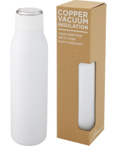 Bottiglia 600 ml con isolamento sottovuoto in rame e anello in metallo