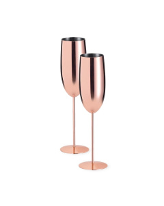 Set 2 bicchieri eleganti in acciaio da personalizzare
