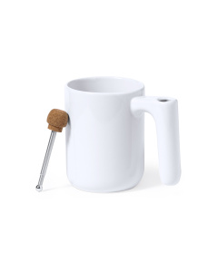 Mug in ceramica con particolare in sughero