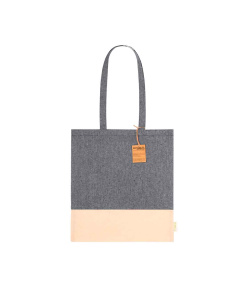 Shopper bicolore in cotone riciclato | 120gr