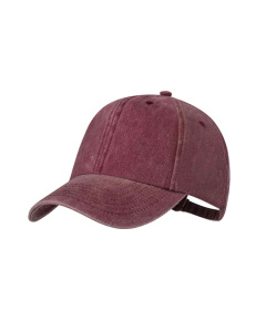 Cappello con visiera a 6 pannelli effetto lavato