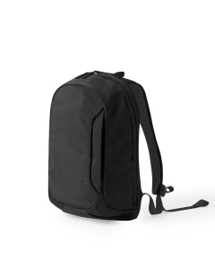 Zaino nero minimal con imbottitura per portatile